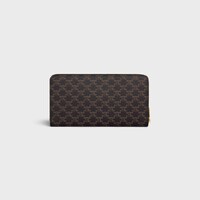 Large zipped wallet IN Triomphe Canvas - Black - TRIOMPHE CANVAS COLLECTION - 2 | CELINE