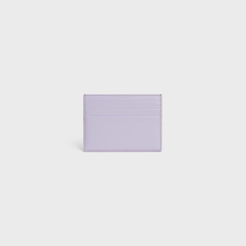 CARD HOLDER TRIOMPHE IN Shiny calfskin - PASTEL MAUVE - CARD HOLDERS - 1 | CELINE