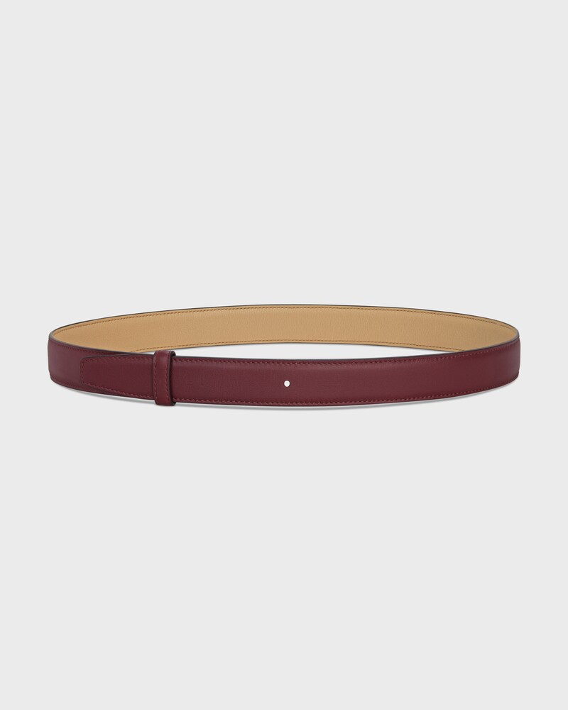 Tracolla reversibile da 25 mm in pelle di vitello liscia e granata -  -  - 1 | CELINE