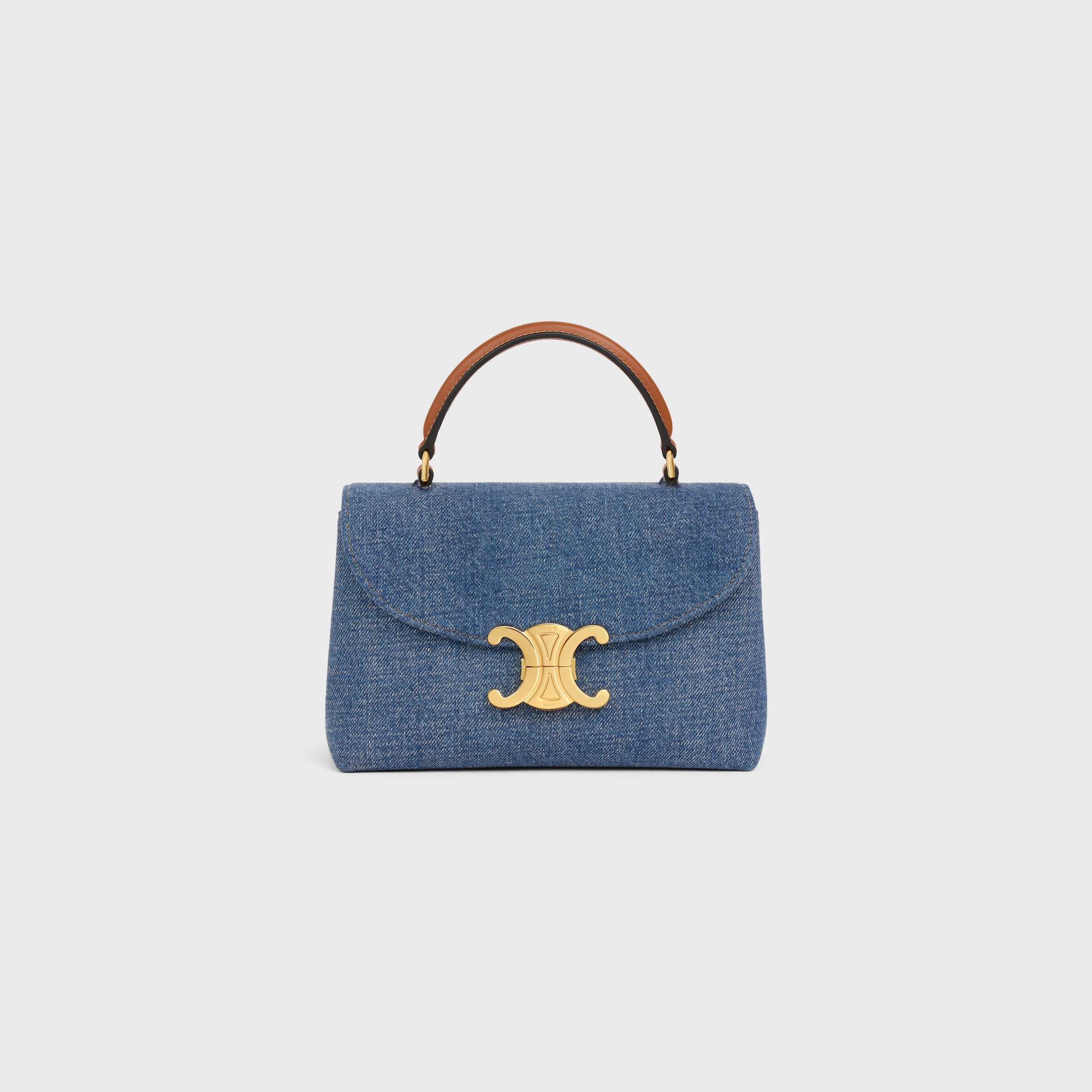 TEEN NINO BAG IN DENIM - DENIM / TAN | CELINE