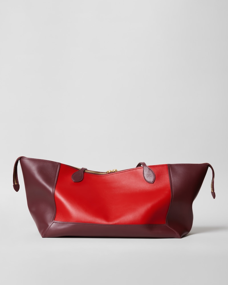 CABAS FRAME IN SMOOTH CALFSKIN - SYRAH / ULTRA RED - SHOULDER BAGS - 1 | CELINE