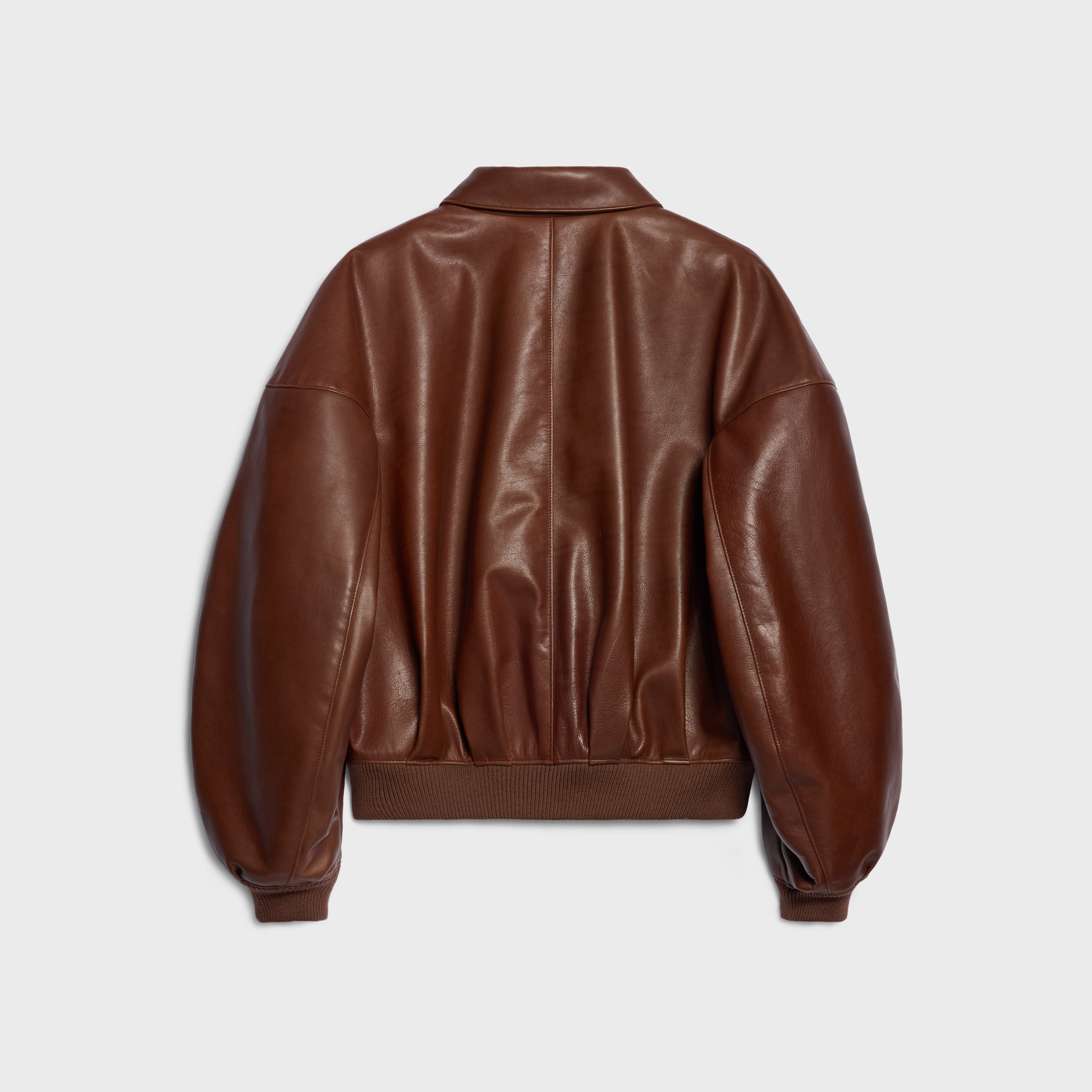 ジャケット・アウター CELINE Long Coat 90% Camel Leather L blouson jacket IN CALSFSKIN - BROWN | CELINE