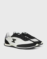 RACER SNEAKER IN NYLON, SUEDE CALFSKIN AND CALFSKIN - GREY/ BLACK -  - 2 | CELINE