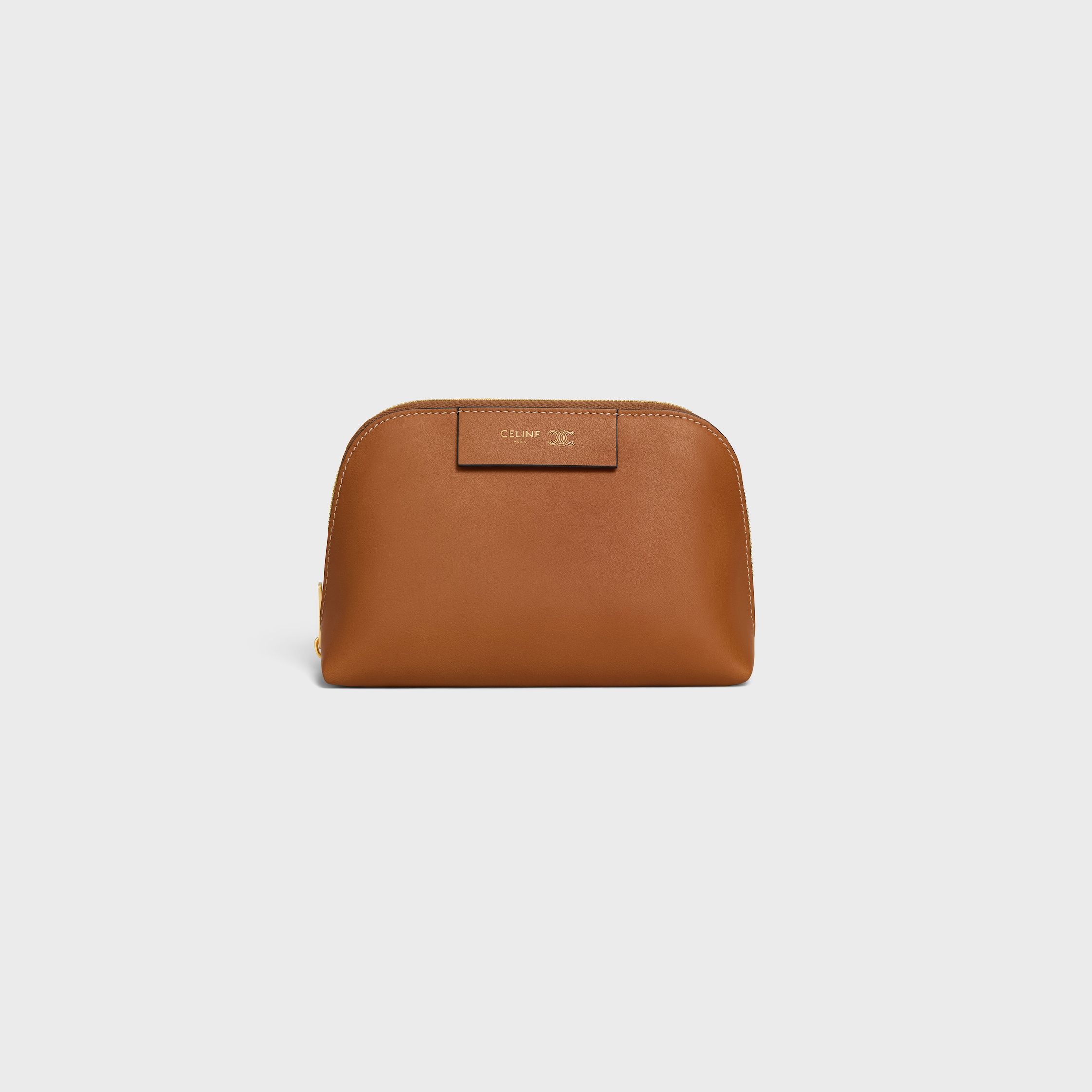 セリーヌ　CELINE スモール コスメティックポーチ スモール コスメティックポーチ / スムースカーフスキン - ソフトタン