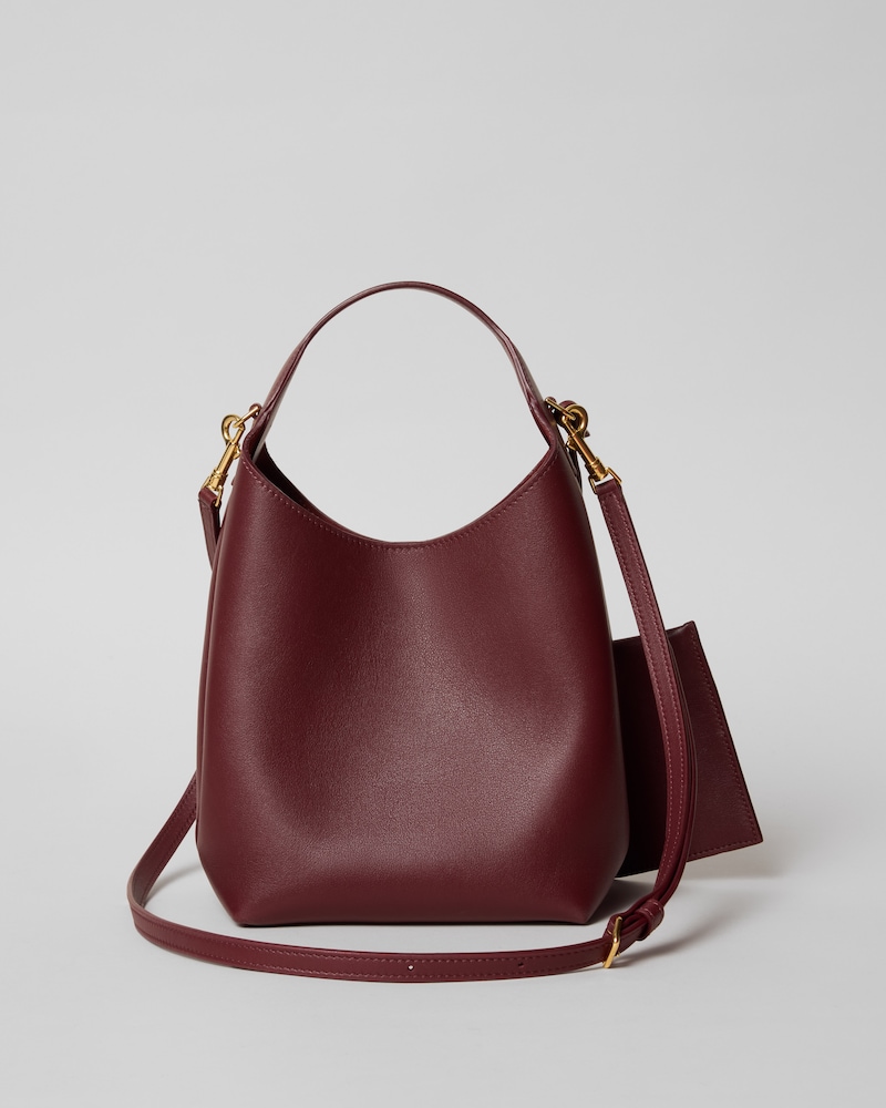 SMALL HOBO IN SUPPLE SMOOTH CALFSKIN - SYRAH - HOBO - 1 | CELINE