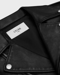 classic biker jacket in calfskin - Black -  - 2 | CELINE