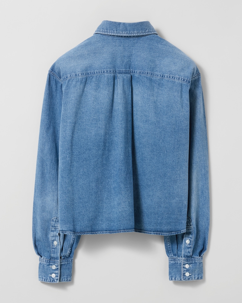 Hemd aus BAUMWOLLDENIM - INDIGO WHISPER -  - 1 | CELINE