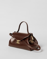 SMALL FLAIR BAG IN SHINY CALFSKIN - CHESTNUT - EVENING - 2 | CELINE