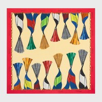 square IN silk twill - YELLOW/RED/WHITE -  - 1 | CELINE