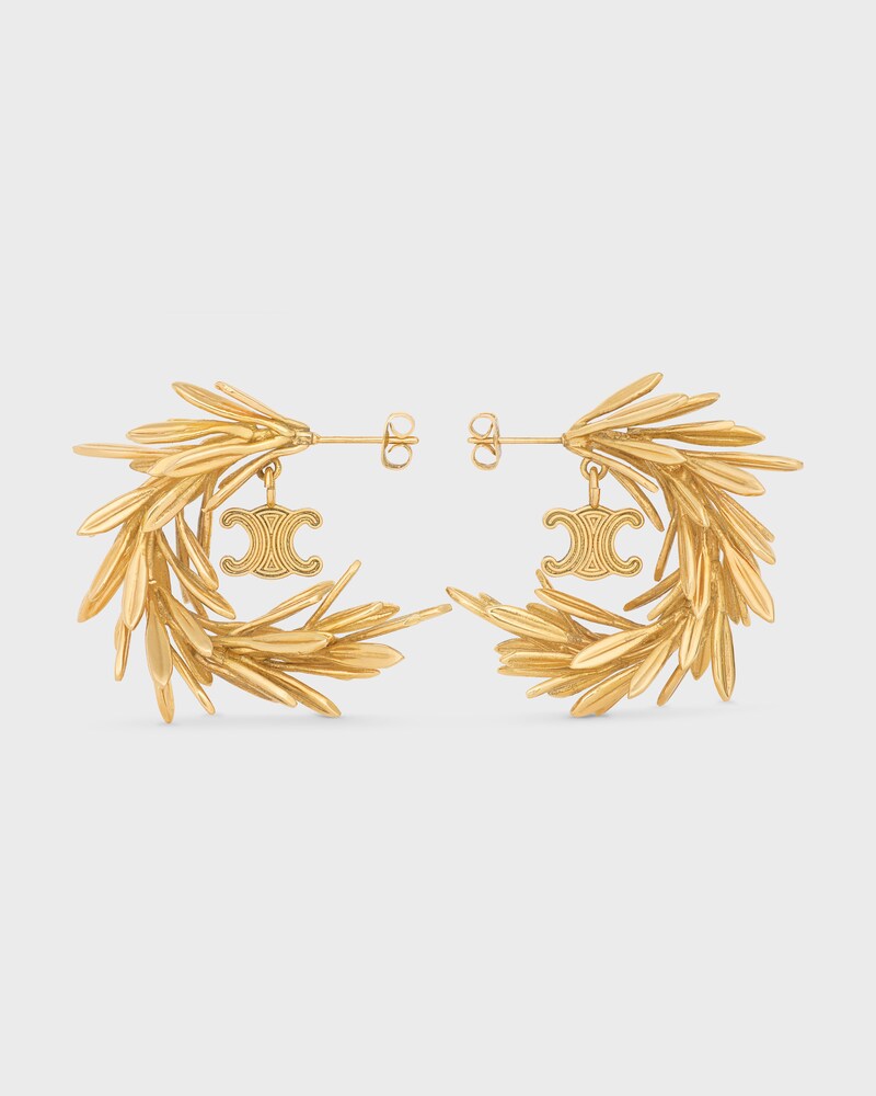 Créoles Romarin Green Thumb en Laiton - Or - JOAILLERIE - 1 | CELINE