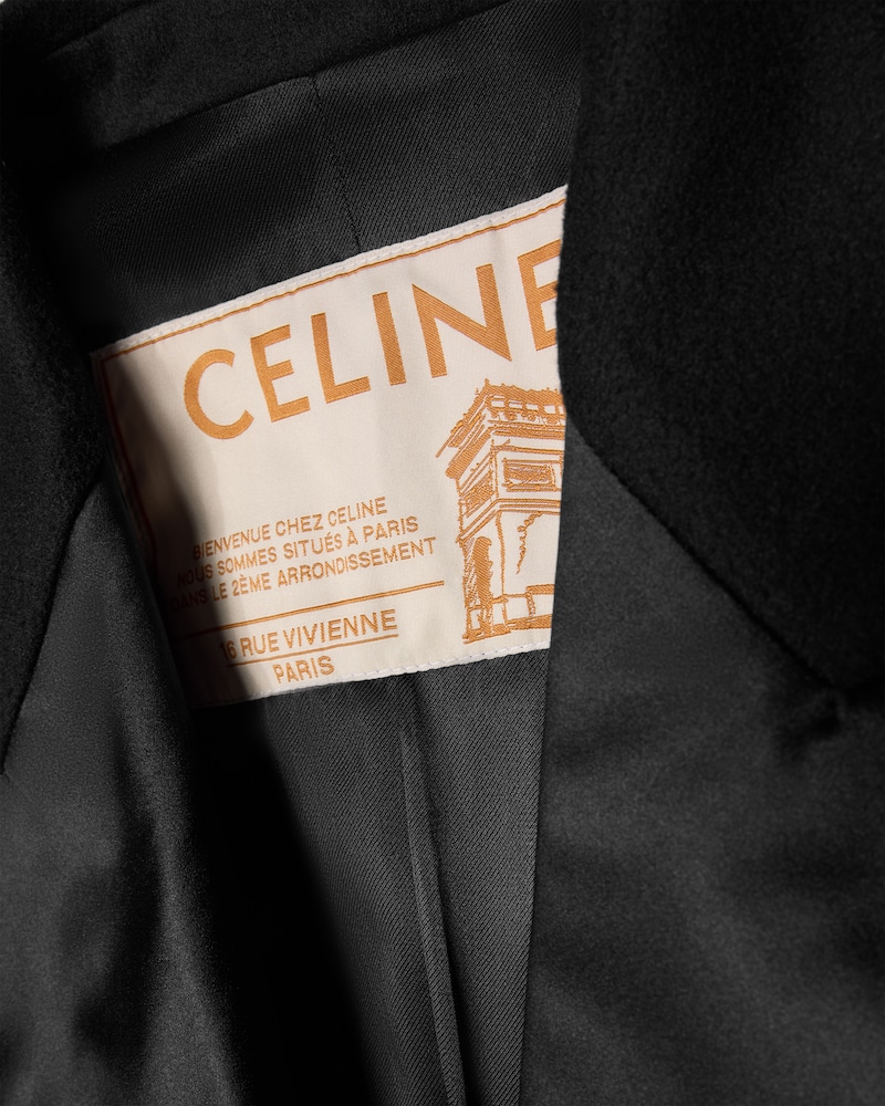 tux colonne coat IN WOOL CLOTH - BLACK -  - 1 | CELINE