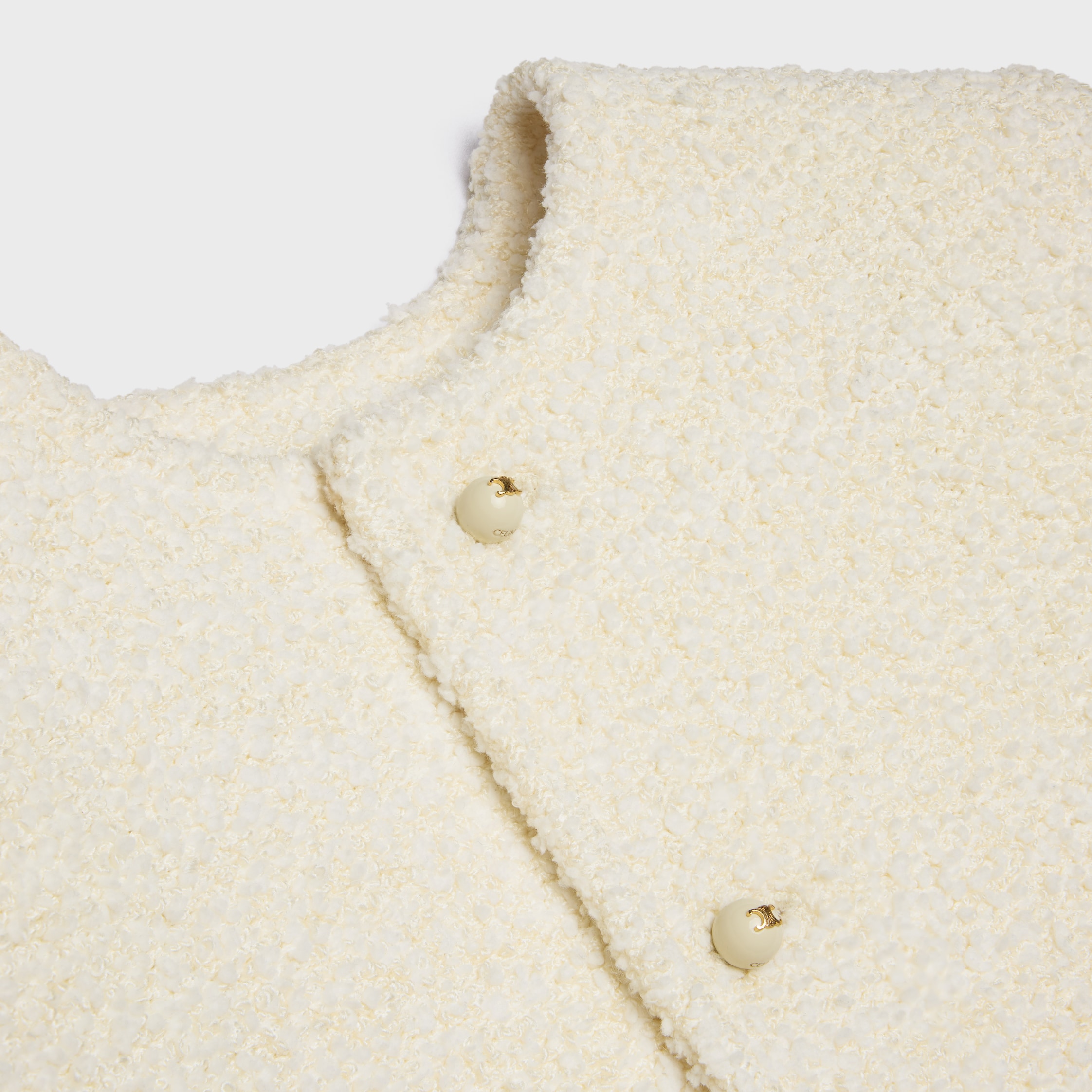 icone jacket IN silk natte - WHITE | CELINE