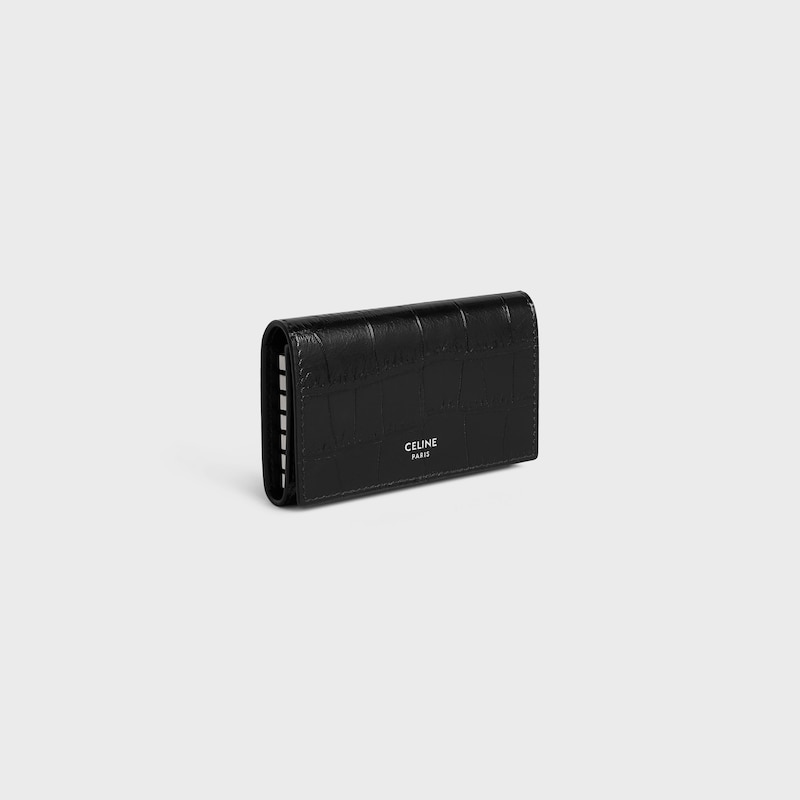 key case IN Crocodile Embossed Calfskin - BLACK - GIFT FINDER - 1 | CELINE