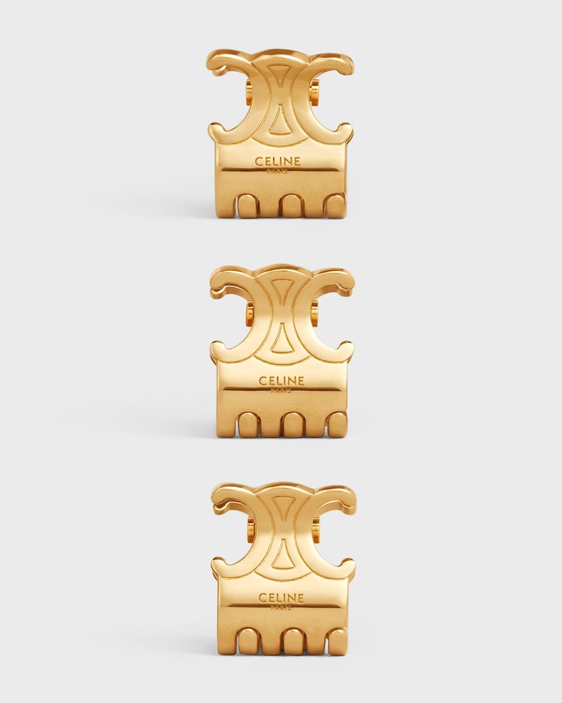 Celine Set mit 3 Mini-Haarklammern aus Messing mit Gold-Finish und Stahl - GOLD - HAAR-ACCESSOIRES - 1 | CELINE
