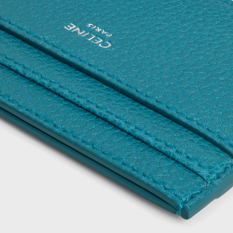 PORTE-CARTES EN VEAU GRAINÉ - COBALT - PORTE CARTES - 1 | CELINE