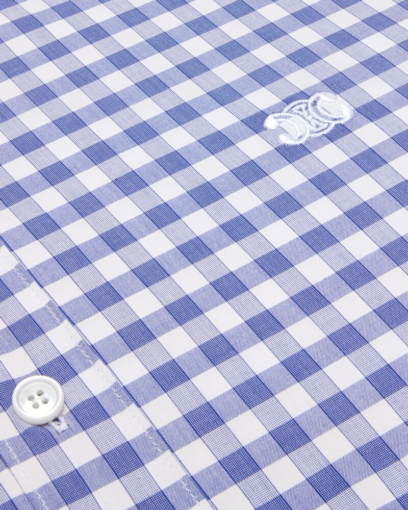 chemise coton vichy - BLANC/BLEU -  - 1 | CELINE