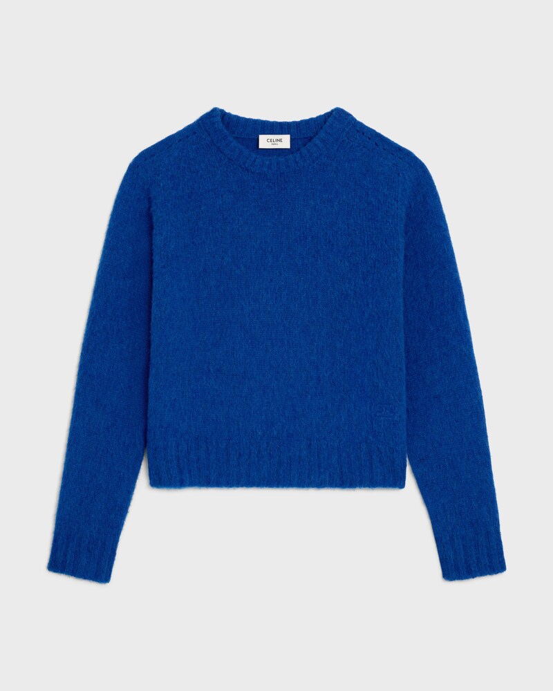 pull col rond laine shetland - BLEU -  - 1 | CELINE