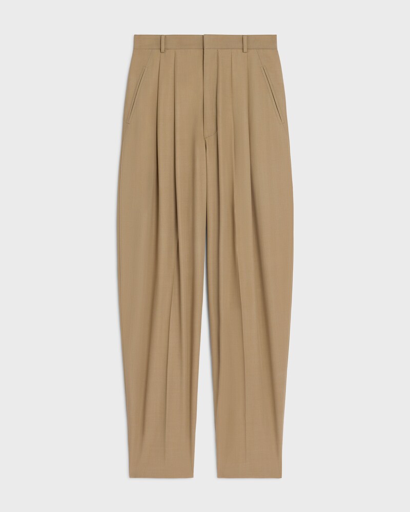 montauk trousers IN wool - LIGHT KHAKI -  - 1 | CELINE