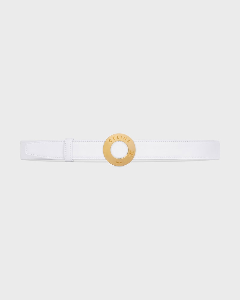 Tracolla reversibile da 25 mm in pelle di vitello liscia e granata -  -  - 1 | CELINE