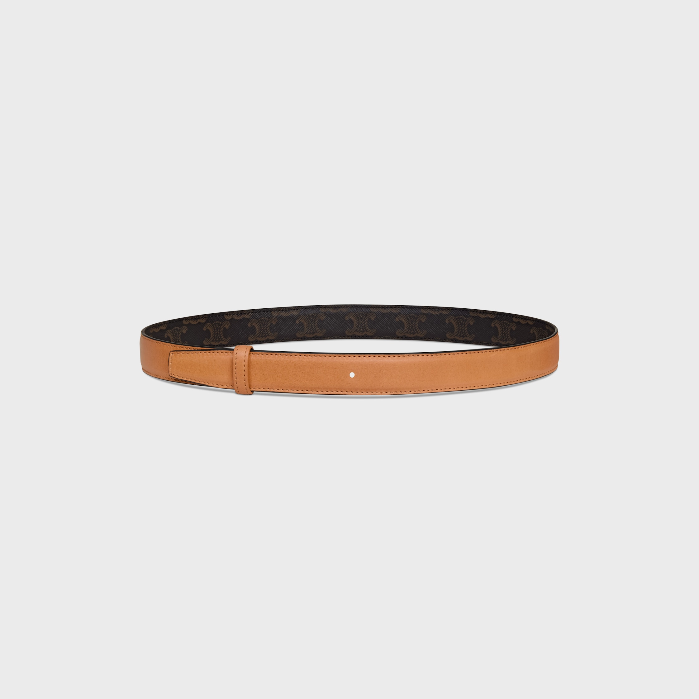 CELINE Reversible Strap 25MM IN Natural Calfskin and Triomphe Canvas