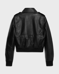 blouson Cuir de Veau - Noir -  - 2 | CELINE