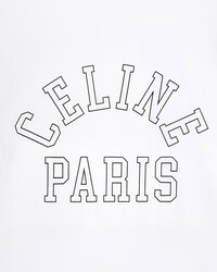 롱 슬리브 티셔츠 - 코튼 저지 - 오프 화이트 / 블랙 -  - 2 | CELINE