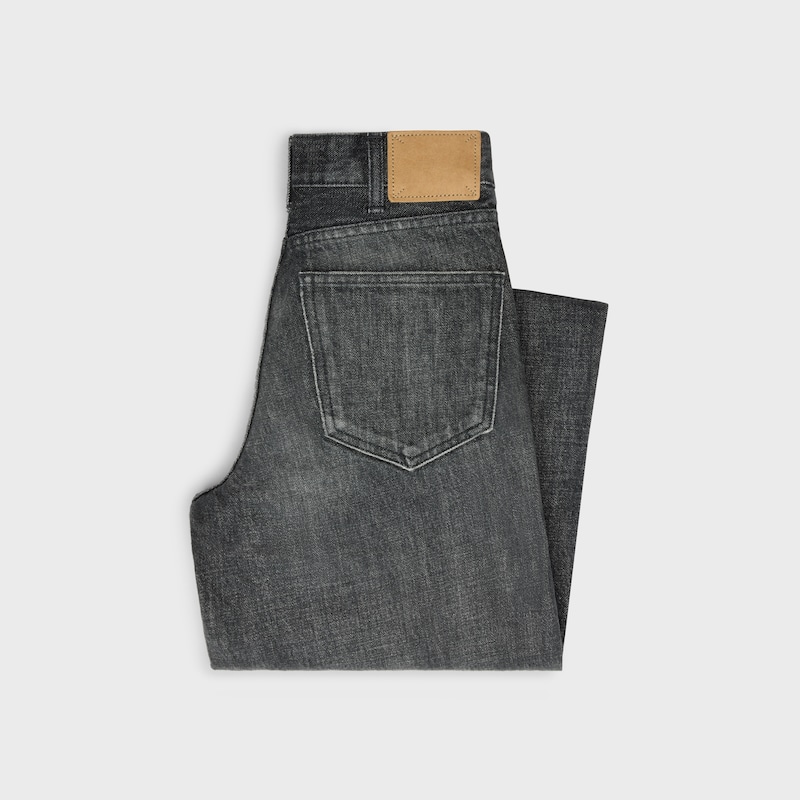 黝黑色Ice Rinse Wash洗水牛仔布Kitty牛仔褲 - BLACK ICE RINSE洗水 -  - 1 | CELINE