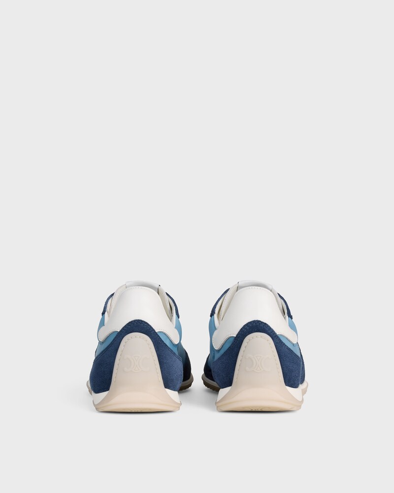 SNEAKER RACER EN NYLON, CUIR DE VEAU VELOURS ET CUIR DE VEAU - BLEU DENIM/BLEU MARINE -  - 1 | CELINE