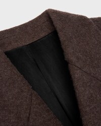 colonne coat IN cashmere and wool - MARRON GLACE -  - 2 | CELINE