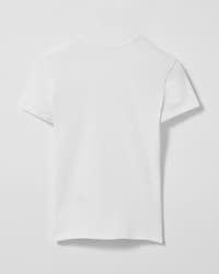 t-shirt IN RIBBED COTTON JERSEY - OFF WHITE / BLACK -  - 2 | CELINE