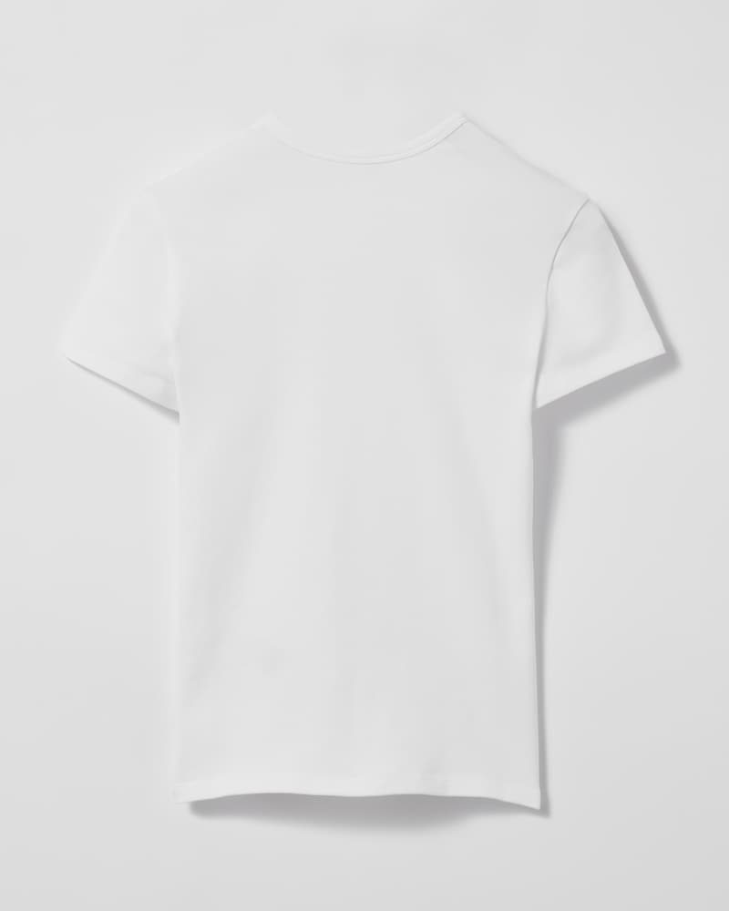 t-shirt IN RIBBED COTTON JERSEY - OFF WHITE / BLACK -  - 1 | CELINE