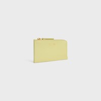 LONG ZIPPED CARD HOLDER IN SUPPLE GRAINED CALFSKIN - CITRUS / SAFARI - CARD HOLDERS - 2 | CELINE