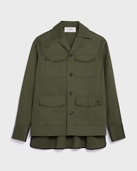 overshirt IN cotton satin - ARMY GREEN -  - 1 | CELINE