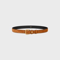 VIVIENNE BELT 25MM IN Suede Calfskin - FAUVE -  - 1 | CELINE