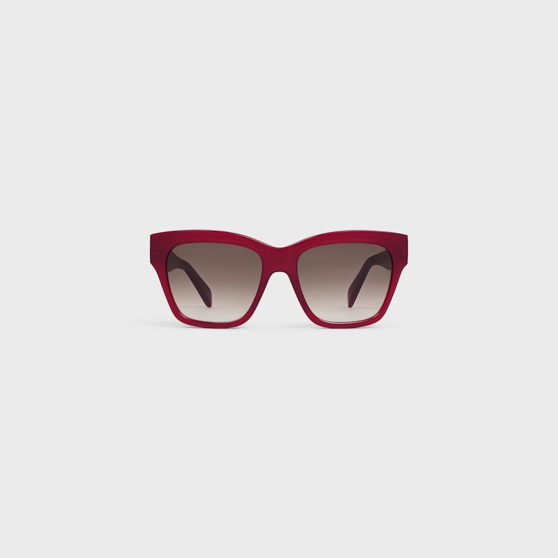 Triomphe 09 Sunglasses in Acetate - MILKY BURGUNDY -  - 1 | CELINE