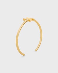 Triomphe Asymmetric Cuff in Brass with Gold Finish - GOLD -  - 2 | CELINE