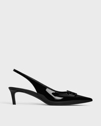 CELINE アルマ トリオンフ スリングバック / パテントカーフスキン - ブラック -  - 1 | CELINE
