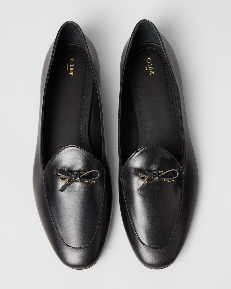 SLIPPER AURA BOW EN CUIR - Noir -  - 1 | CELINE