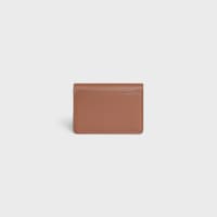CARD HOLDER WITH FLAP TRIOMPHE IN Shiny calfskin - BRONZE - SMALL GIFTS - 2 | CELINE