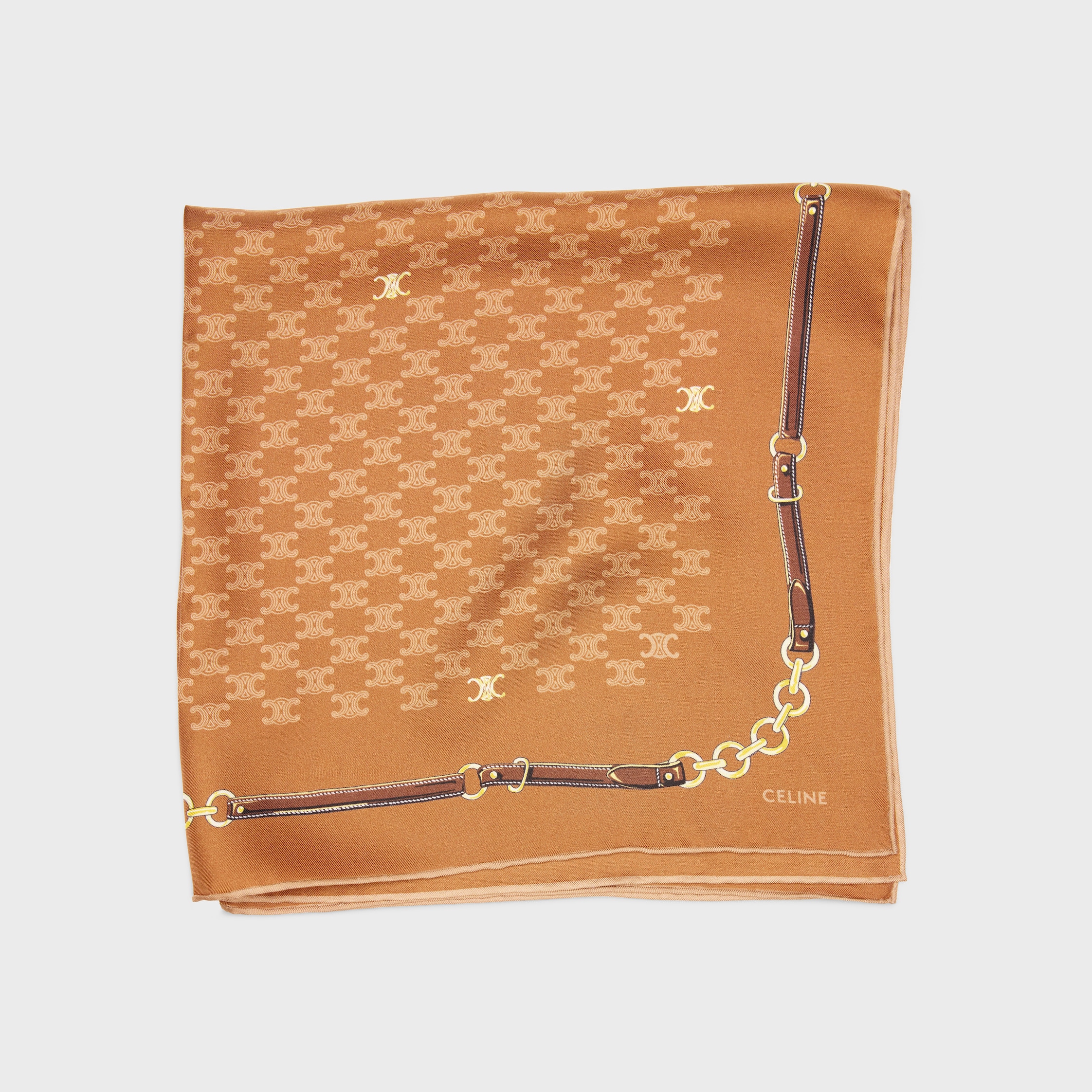 AVENUE FOCH BANDANA 55 - CREME/MARRON | CELINE