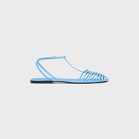 CAGE FLAT SANDAL IN GOATSKIN - SKY BLUE -  - 1 | CELINE