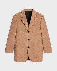 tailored jacket IN cashmere flannel - LIGHT CAMEL -  - 1 | CELINE