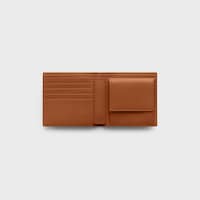 Bi-fold Wallet IN SMOOTH LAMBSKIN - TAN / BLACK - WALLETS - 2 | CELINE