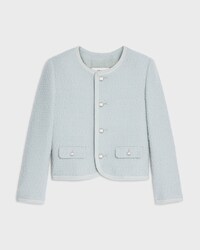 chelsea jacket IN cashmere natté - ICE BLUE -  - 1 | CELINE