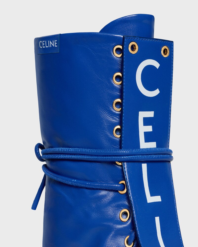 BALLET HIGH - BOTA CON CORDONES DE PIEL DE CORDERO - ULTRAZUL -  - 1 | CELINE