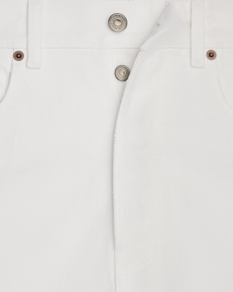 boyfriend jeans 001 IN cotton denim - WHITE HEAVY STONE WASH -  - 1 | CELINE
