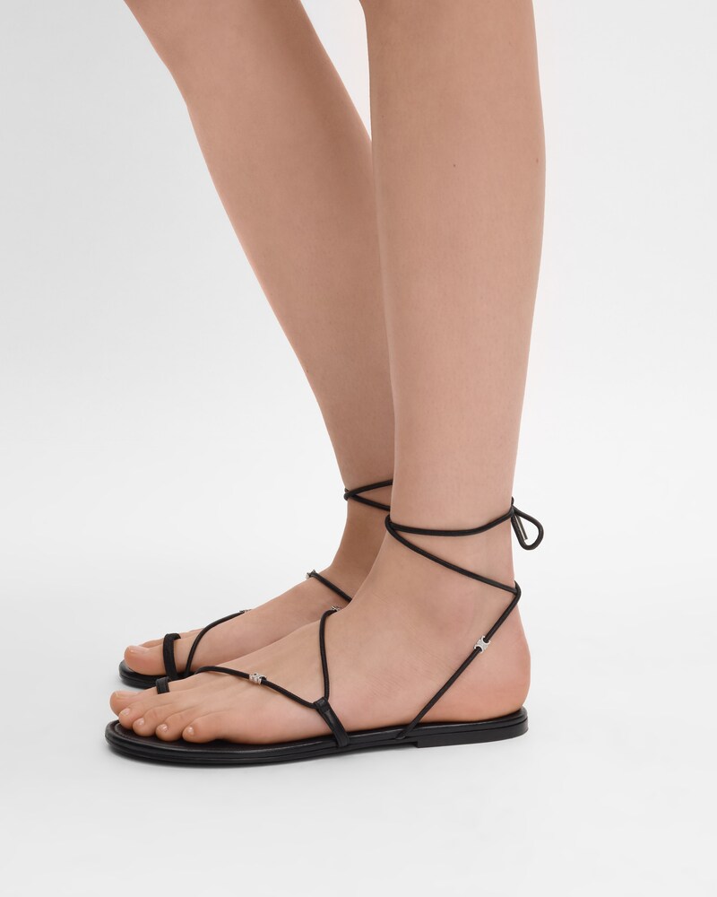 SPIRAL SANDAL IN LAMBSKIN - BLACK -  - 1 | CELINE