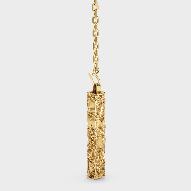 Celine César Project Compression Necklace in Vermeil - Gold - NECKLACES - 1 | CELINE