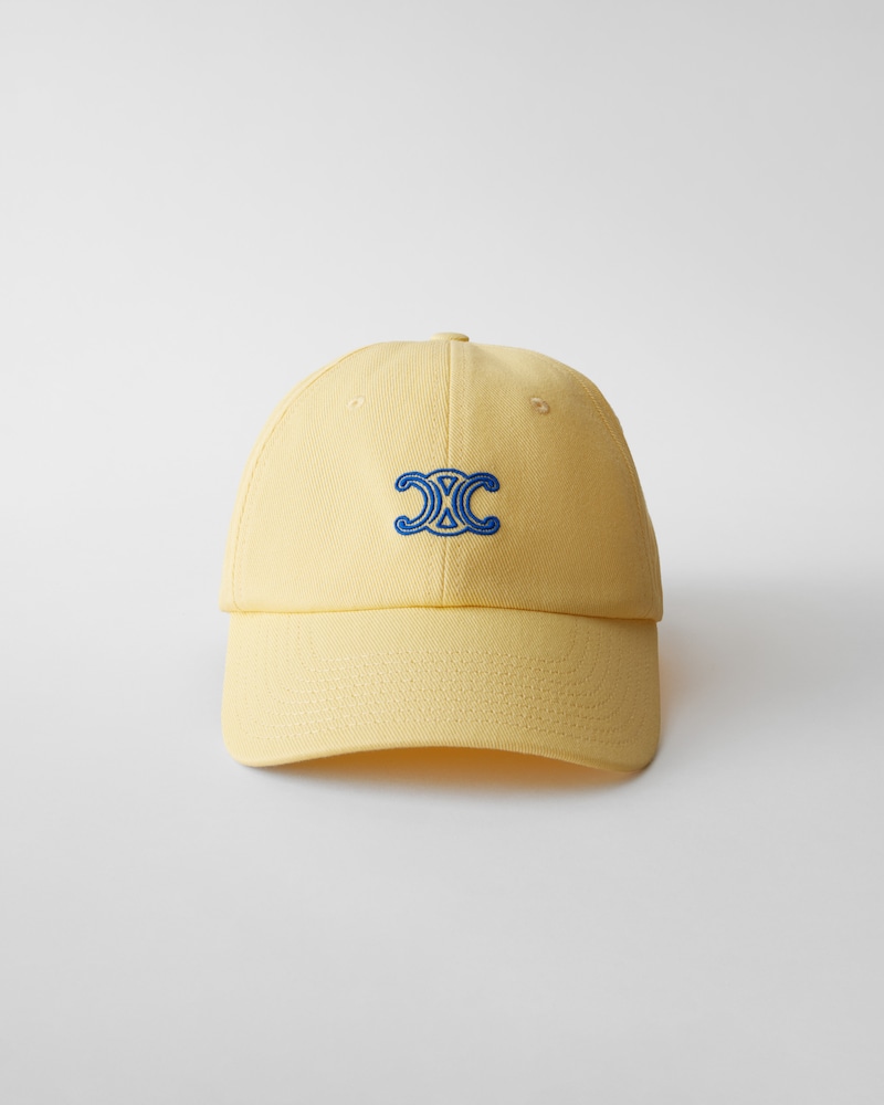 triomphe richelieu cap IN cotton twill - PALE YELLOW -  - 1 | CELINE