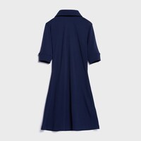 Mini-Polokleid AUS gerippter Baumwolle - TINTE/CREMEWEISS -  - 2 | CELINE